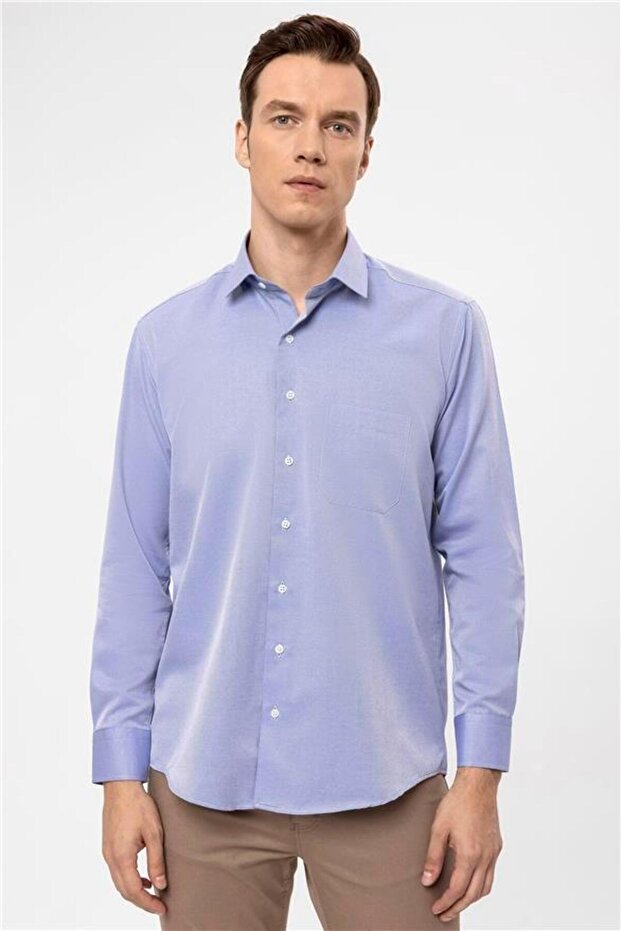 Mavi Regular Armürlü Klasik Yaka Gömlek - 6