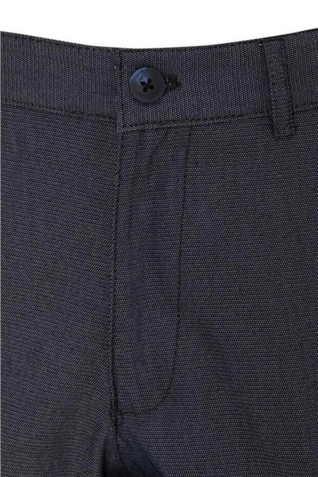 Lacivert Regular Armürlü Pantolon - 2