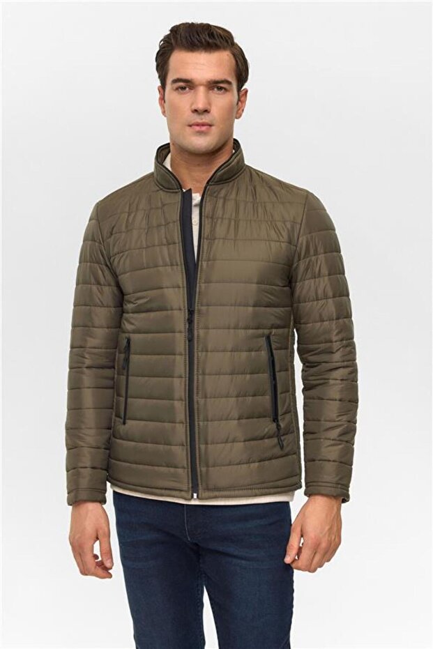 Haki Slim Kapitone Mont - 1