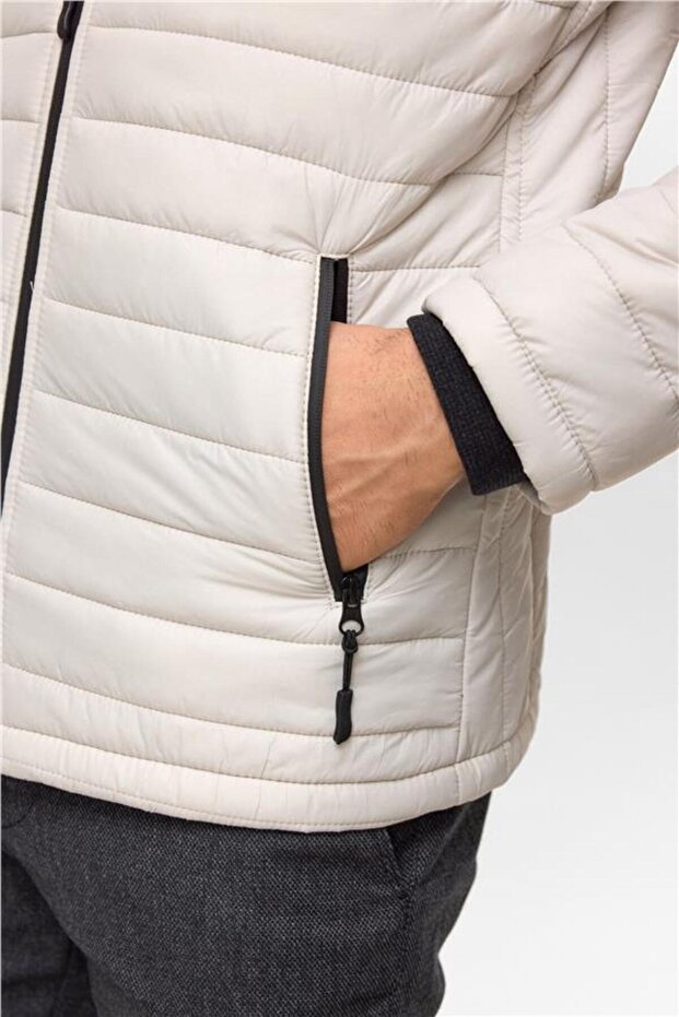 Taş Slim Kapitone Mont - 4