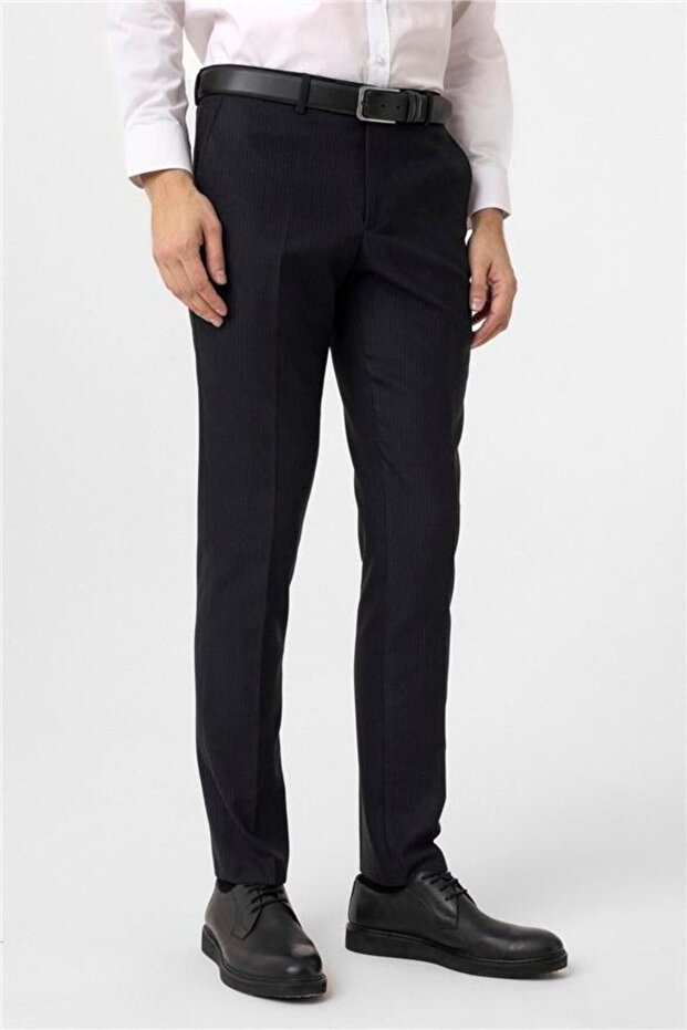 Lacivert Slim Desenli Pantolon - 3