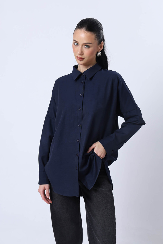 قميص أساسي كبير الحجم - 1