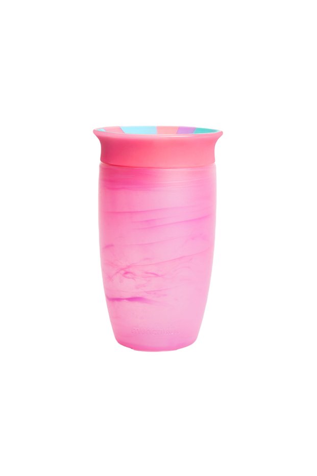 Miracle 360 ° Drinking Cup 12 Months+ | 296 ml | Bpa Free | Purple Tropical Pattern