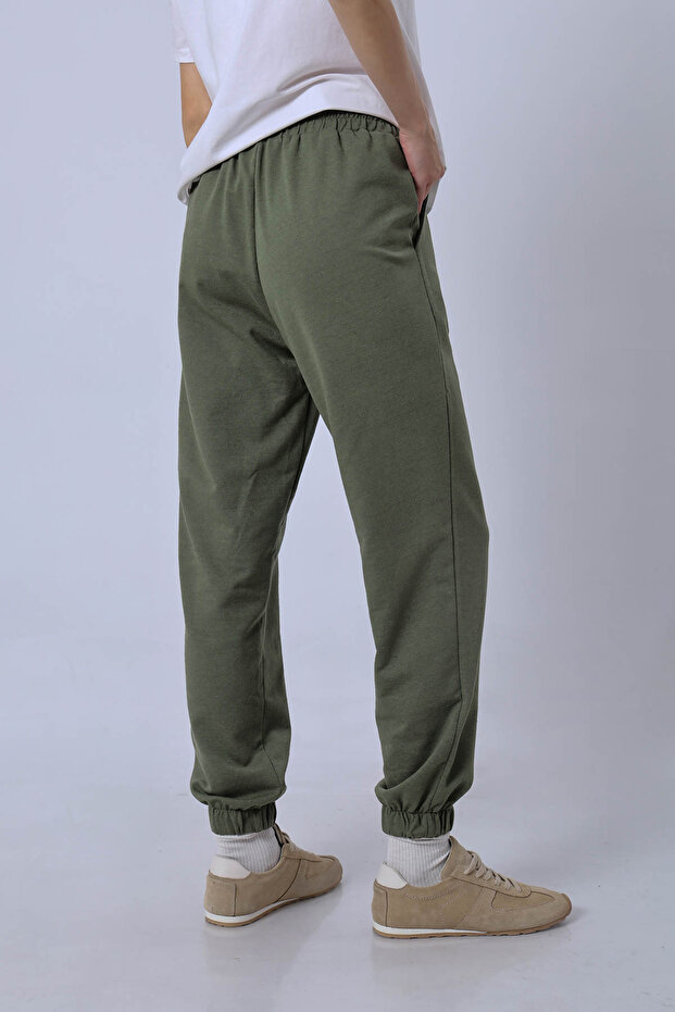 بنطال رياضي قماش قابل للتمدد بأرجل مطاطية - 3