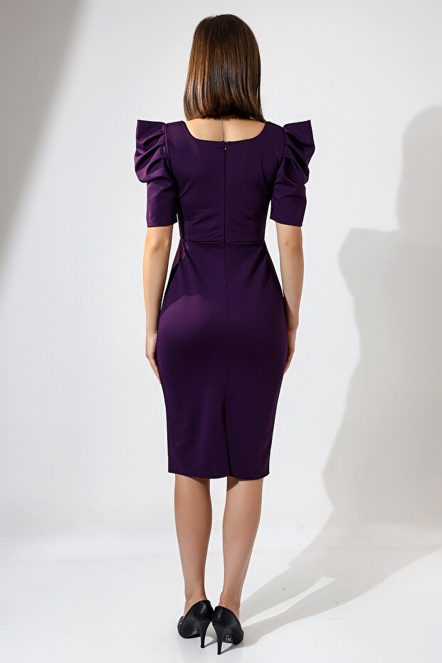 Rochie de pește cu umeri înalți - 6