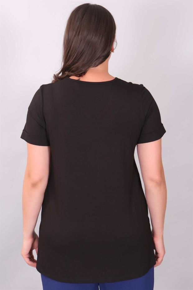 Black-White V-Neck Basic Blouse 2 Pack - 8