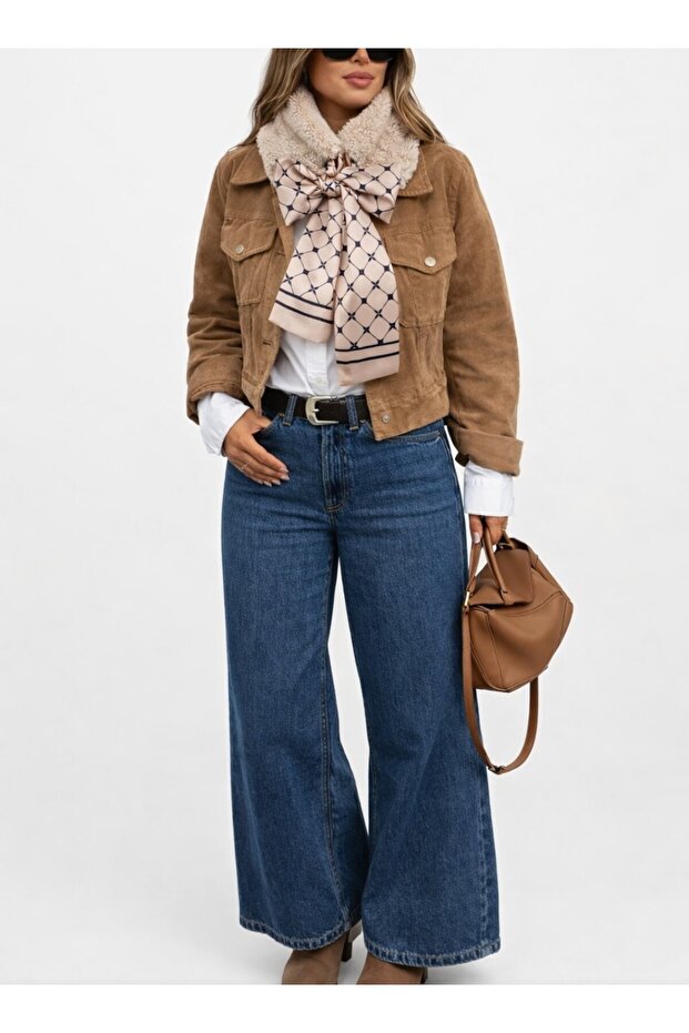 , fularlı peluş boyunluk, atkı - 1