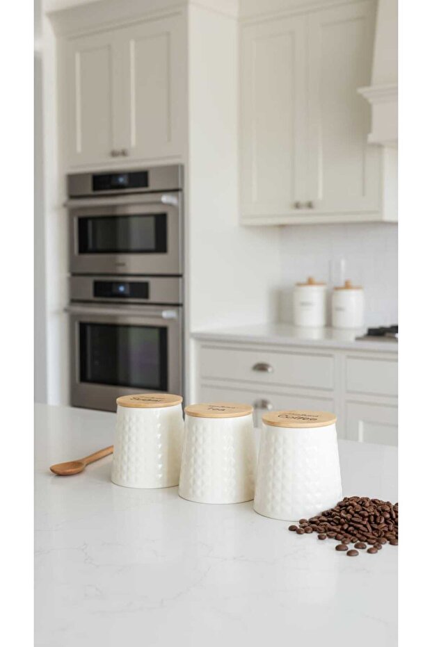 Tea, coffee and sugar storage jars - 1