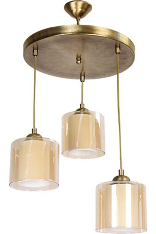 Sarkit Çiftcam 3'lü Sarkit Eskitme Modern Avize - 2