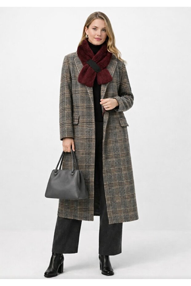 , peluş boyunluk atkı. - 1