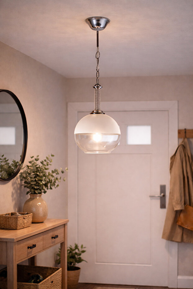 Avize Tekli Beyaz Cam - 1