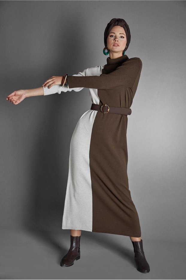 Fishing Neck Knitting Dress 40041