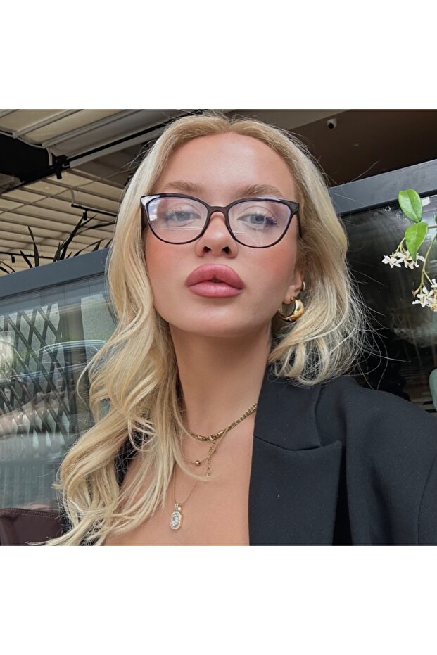 Talya Cateye - بني أزرق، نظارات مرشحة بالضوء، يمكن تغيير الزجاج المتوافق مع البصريات