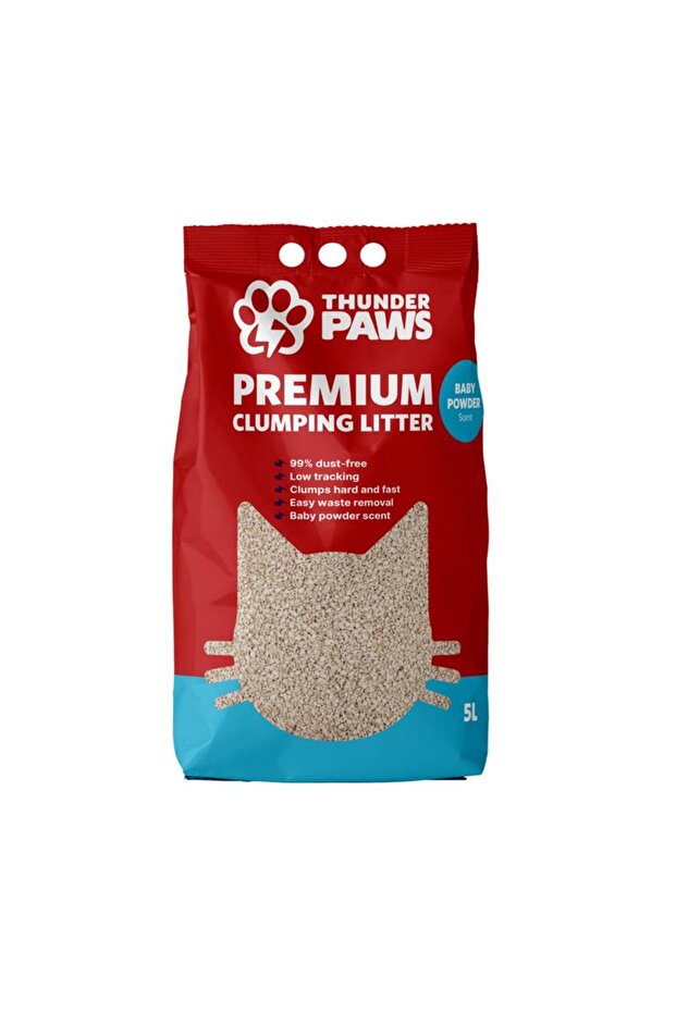Thunder Paws Premium Hard Clumping Clay Cat Litter