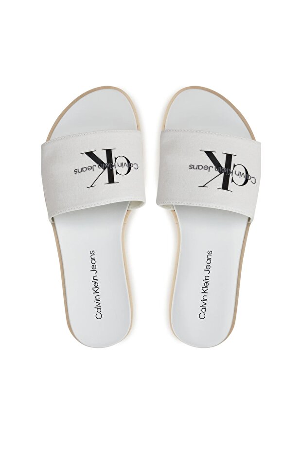 Women's High Heeled Comfortable Logo Beige Sandals YW0YW01036-0F9