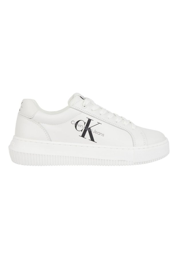 Women's Brand Logo Lace-up Non-Slip Sole Casual White1 Sneaker YW0YW00823-YBR