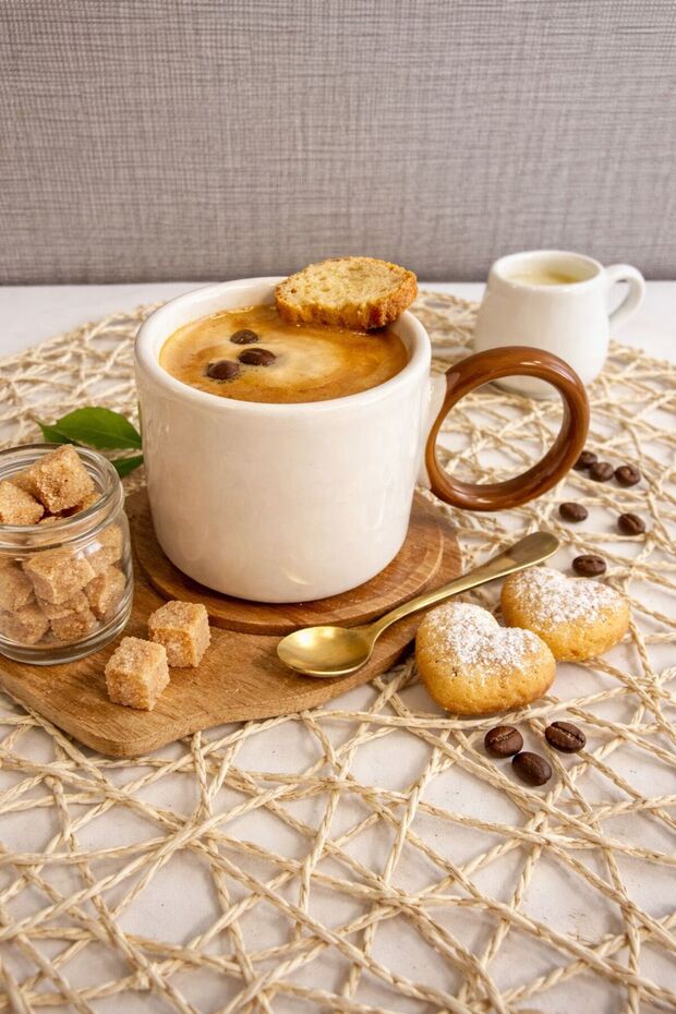 Halka Cup Mug 6 Pieces Brown 0.8 cm 184 ml