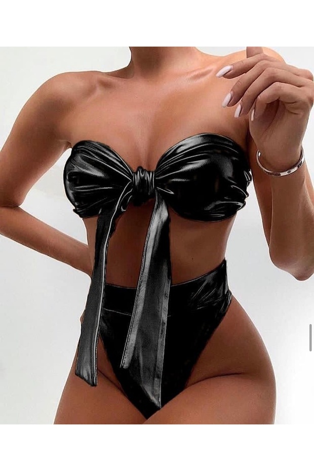 Siyah Lame Bikini - 2