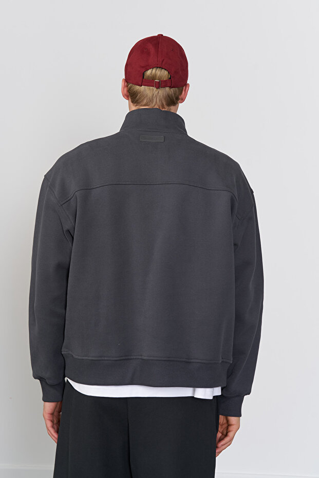 Dik Yaka Oversize Sweatshirt - 4