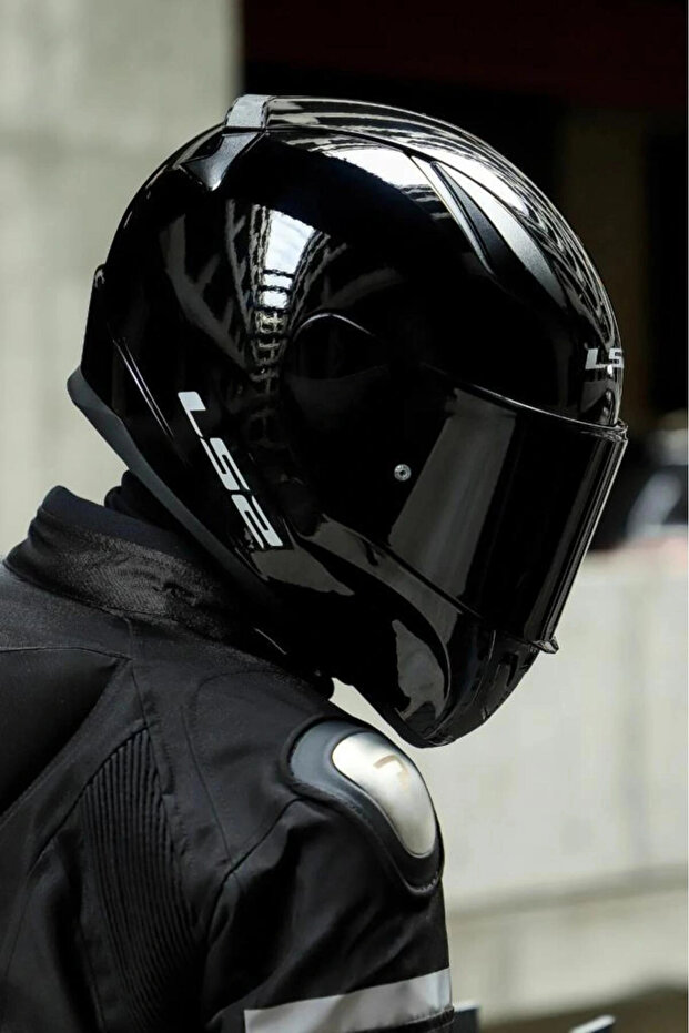 RAPID 2 PARLAK SİYAH KASK - 1