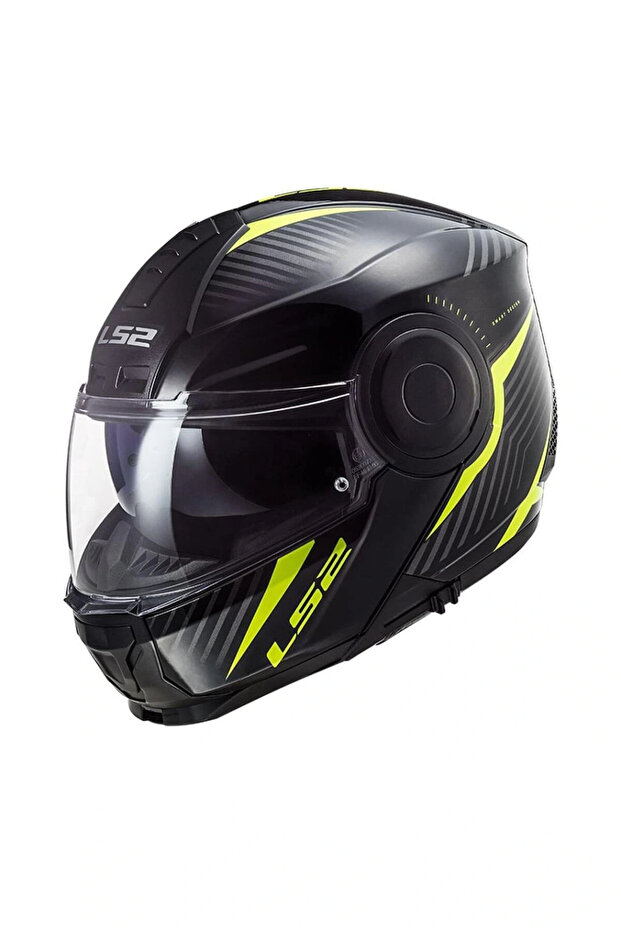 Scope Skid Çene Açılır Kask Siyah-neon Sarı - 1
