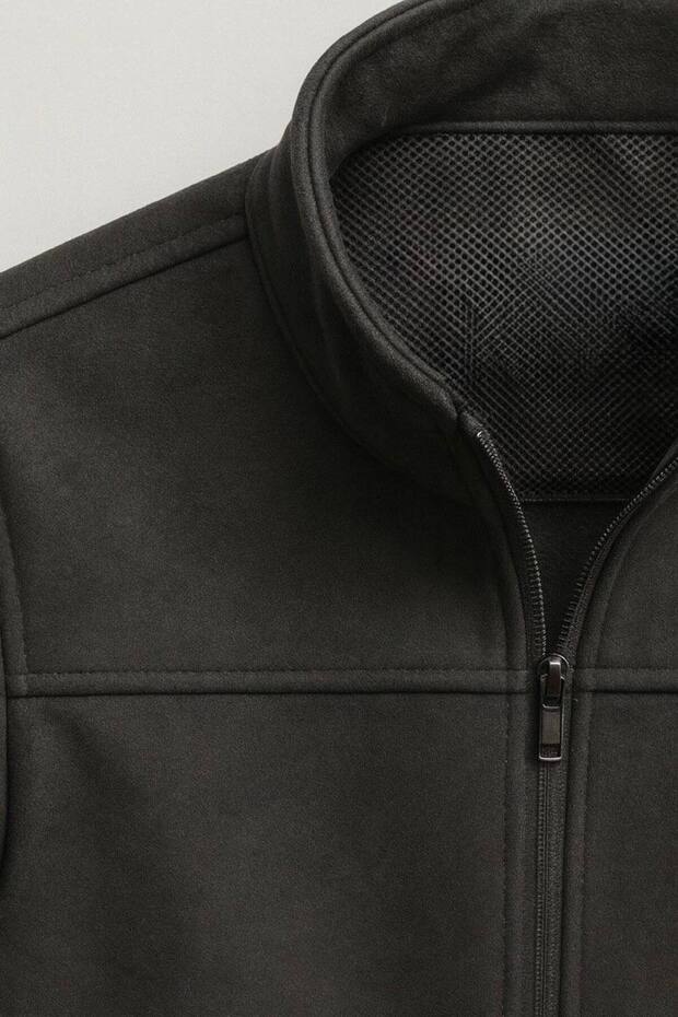 Premum Basic Slim Fit Süet Ceket - 2