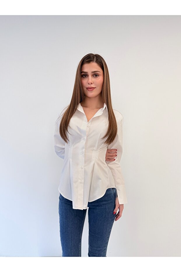 Belden Oturmalı Pamuklu Gömlek - 3