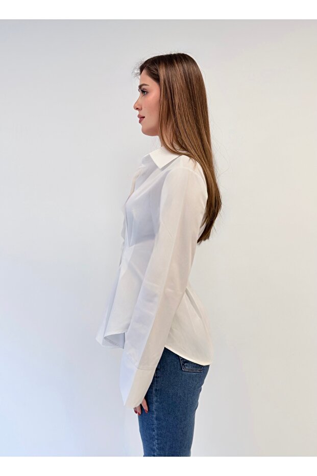 Belden Oturmalı Pamuklu Gömlek - 6