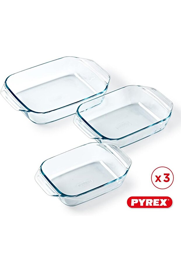 PY 277990 Transp Irresistible Ovenschaal Set of 3 Pieces