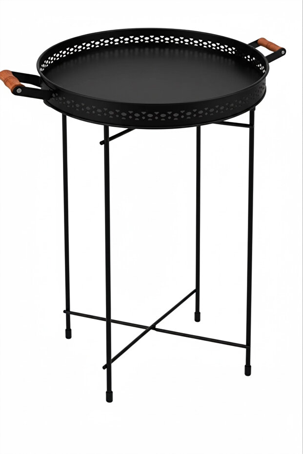 طاولة قهوة عملية قابلة للطي - قطر 38 سم - 5