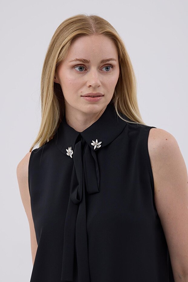 Taşlı Kolsuz Krep Içlik - 5