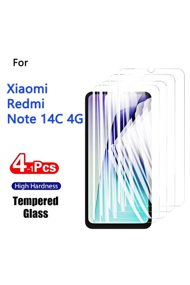 Redmi 14C 2pcs HD 1-4pcs Screen Protectors For Redmi 14C 4G 14 C Tempered Glass Crystal High Aluminu