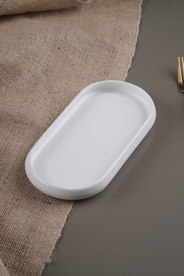 Bianco Perla Porcelain Boat Plate - 22.8 cm Sct-21-0233