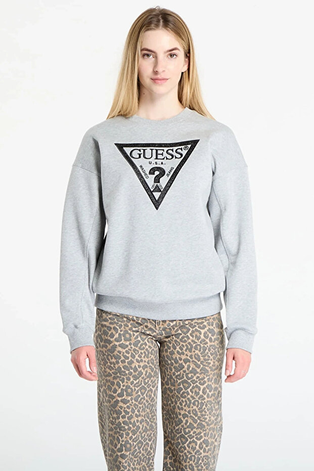 Glitter Women's Gray Sweatshirt W5Bq11Kc8I1-Lmgy