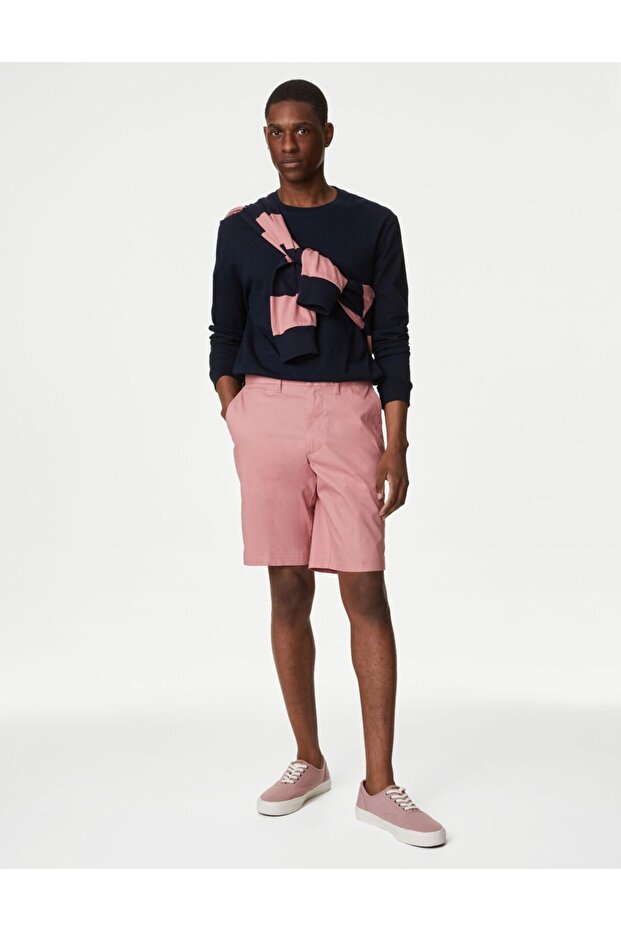 Regular Fit Chino Şort - 2