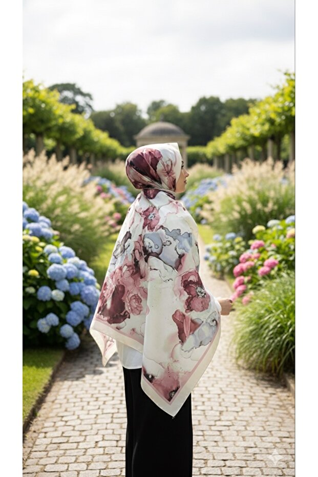 Desenli Pamuklu Soft Şal - 1