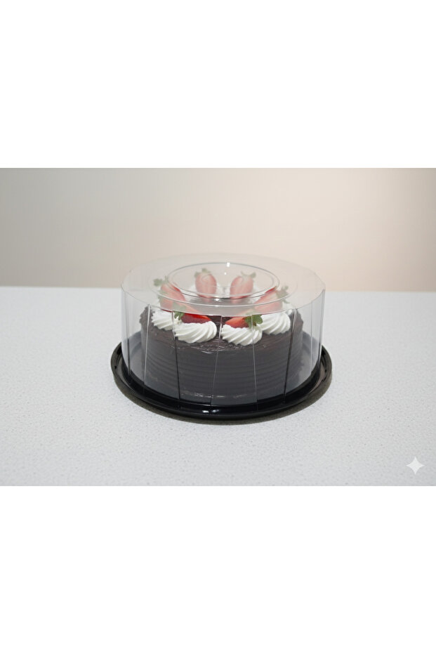 Medium Cake Storage Container 3 Pieces with Lids (Large-30Cm 11cm Depth/Flat-30Cm 6cm Depth/Medium-26Cm 11cm Depth.)
