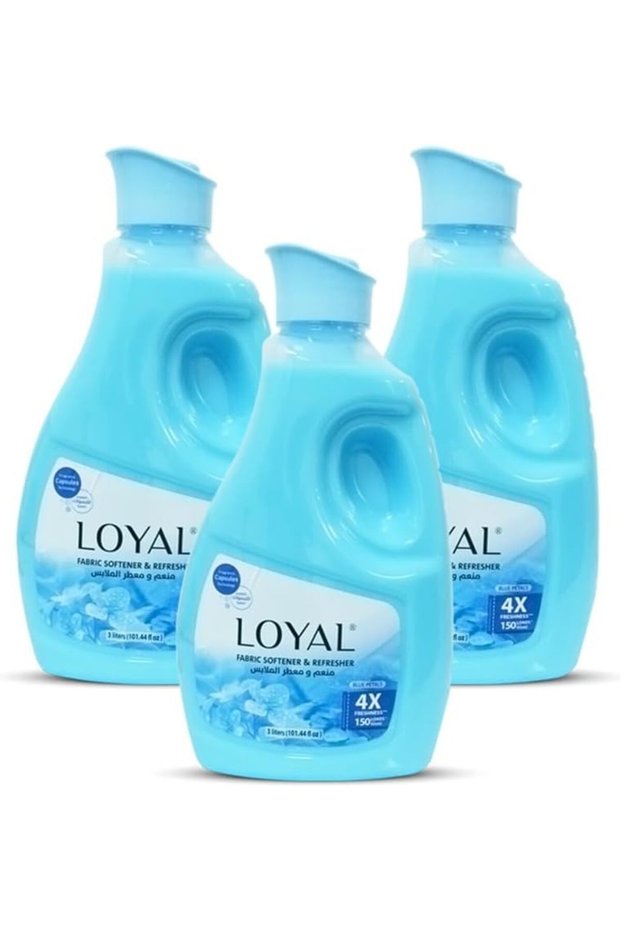 Fabric Softener Freshener with Blue Petals Fragrance Capsule 4X Freshness up to 450 Loads 3x3000ml