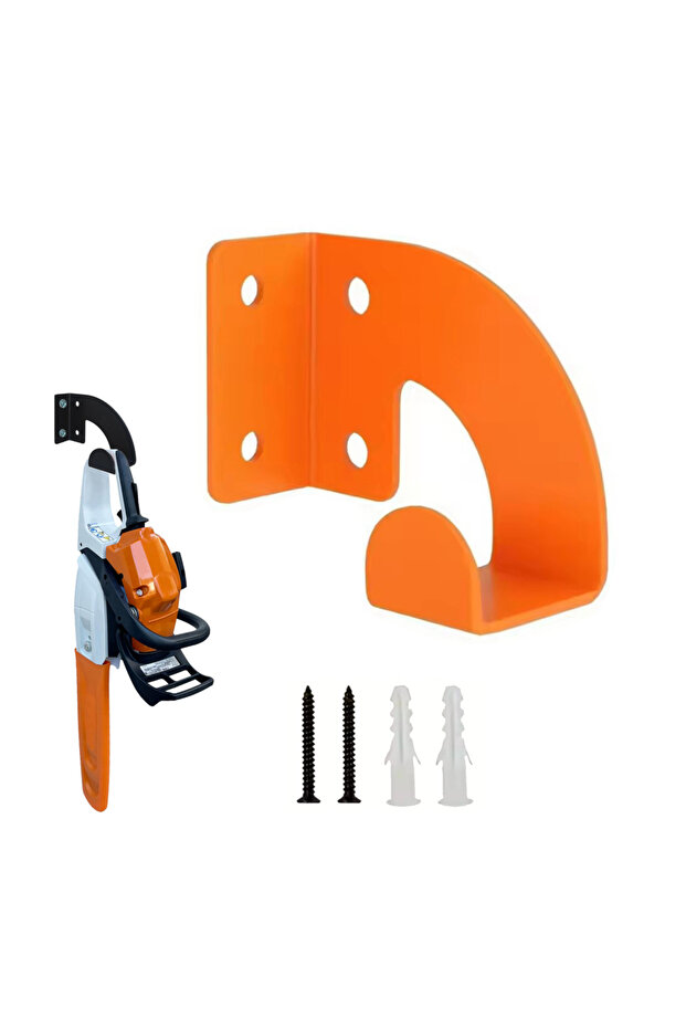 حامل أدوات L Orange-1Pc 1/2، حامل منشار جنزيري يثبت على الحائط، حامل منشار جنزيري شديد التحمل، يثبت على الحائط