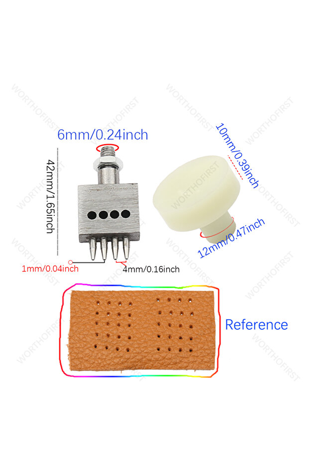 Spacing-4mm-4 1Pcs M6 Thread Punching Suitable for European Vulcan 3 Round Spacing Cutting Dies Leat