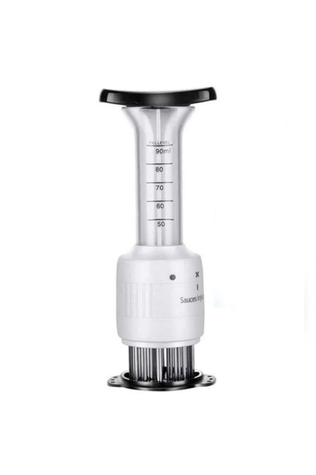 1PC Stainless Steel Marinade Meat Injector 2-In-1 Meat Tenderizer Marinade Injector With Stainless N