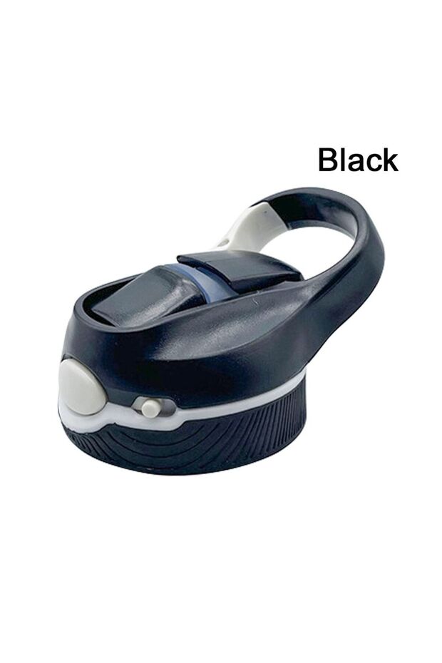 black Universal Coffee Cup Lid with Straw High Quality Silicone Tumbler Lids Replacement Reusable Mu