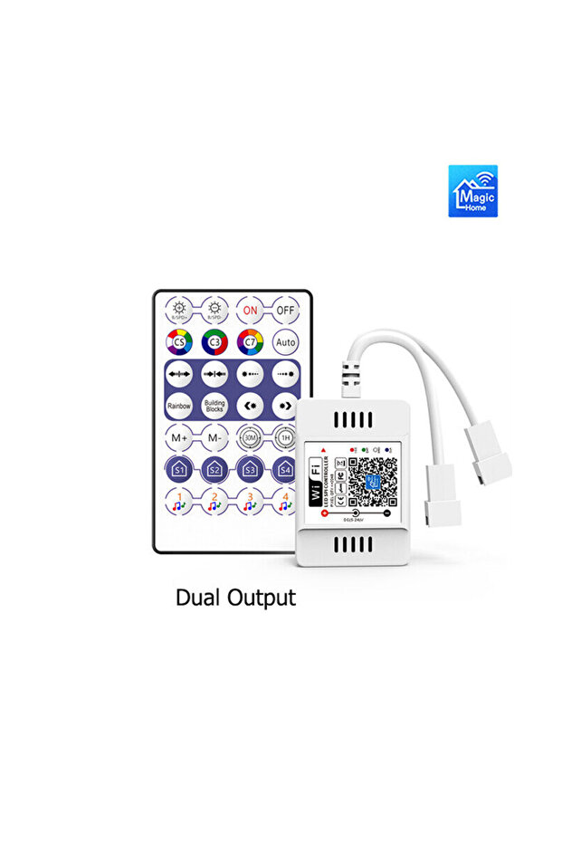 Dual Output Magic Home LED SPI Controller WiFi Bluetooth IR Remote Controller for WS2812B WS2811 SK6