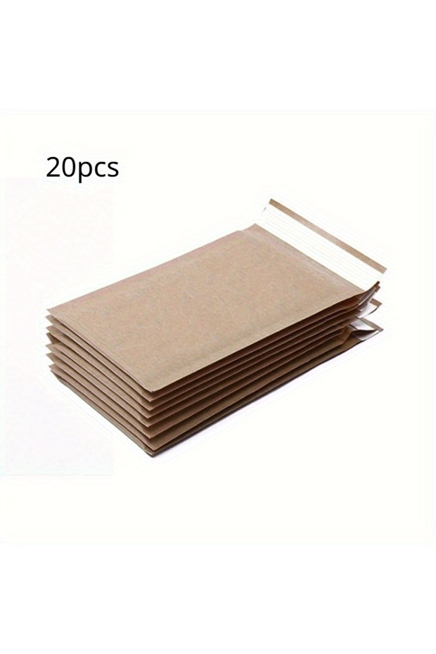 20pcs 20pcs of Bubble Shaped Mail Bags, Kraft Paper Bubble Bags, Small Commercial Mail Bags, Opaque
