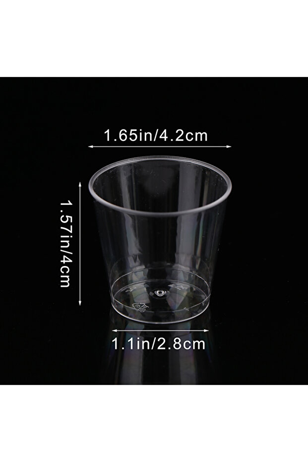 Transparent 50Pcs 30ML Disposable Mini Clear Plastic Dessert Cup For Outdoor Picnic Birthday Party J