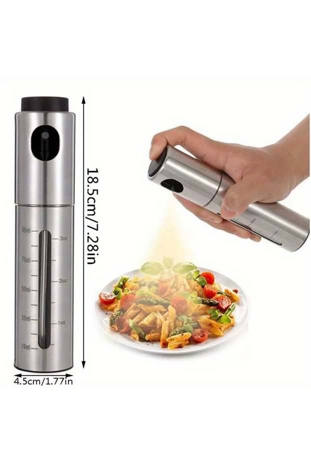 Silver BBQ Baking Olive Oil Spray Bottle Stainless Steel Oil Spray Bottle Vinegar Spray Bottles BQ S