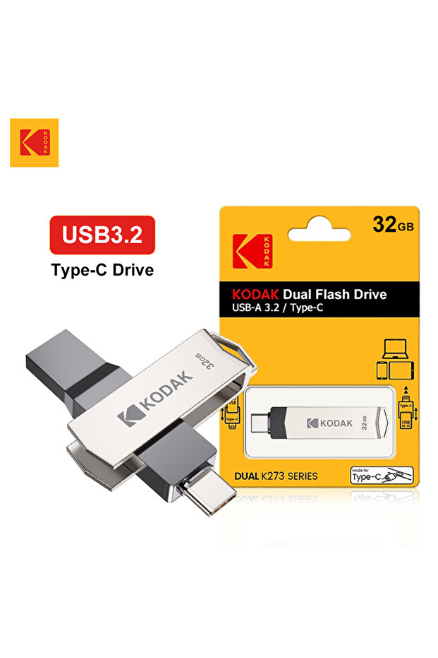 Choice 32GB Kodak 73 Double Nip USB Flash Drive 64GB 128GB High Speed USB3.2 Pen Drive Memory Stick