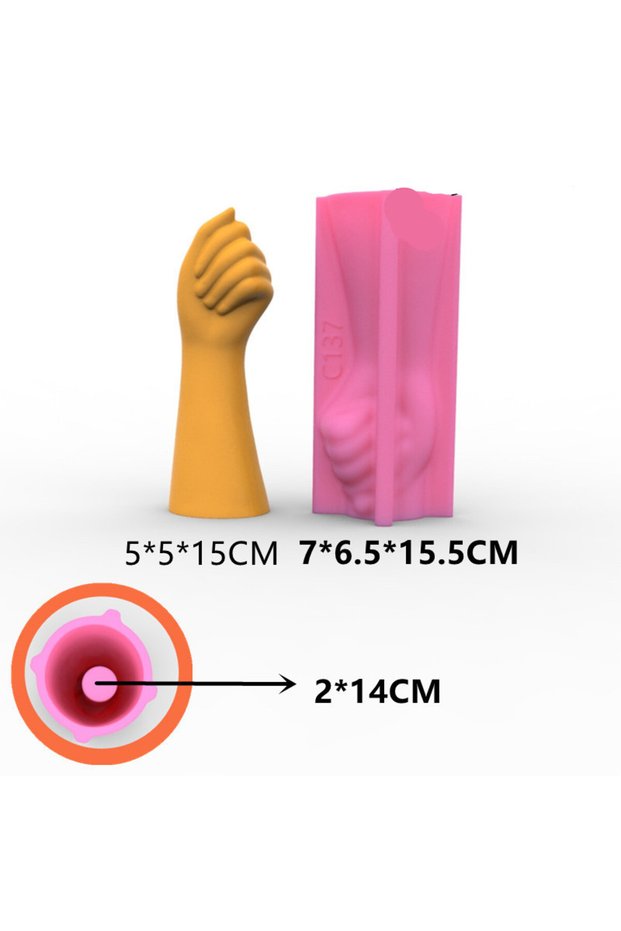 only mold as show DIY Arm vase epoxy silicone mold hand shape art flowerpot plant concrete gypsum si