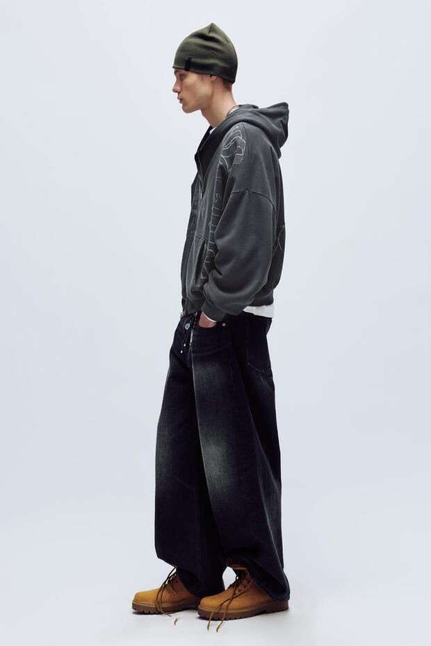 STWD fermuarlı kapüşonlu sweatshirt - 3