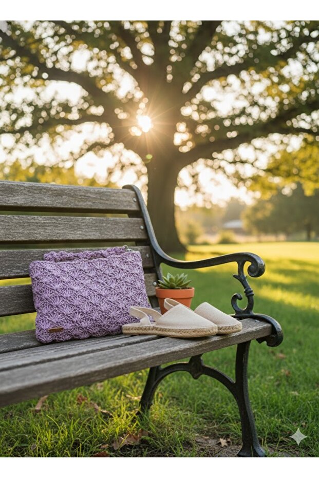 El Çanta Kağıt İp Örme 27x16x17 - 1